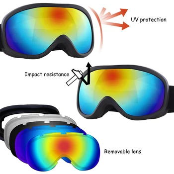 Ochelari de schi de Zăpadă de Protecție Ochelari Schi Snowboard Ochelari de straturi duble lentile anti-ceata UV400 schi bărbați femei ochelari de zăpadă