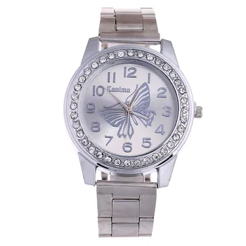 Chasy 2018 Fierbinte de Vânzare mai Nou de Înaltă calitate Kanima Bărbați Femei cuarț ceas din Oțel Inoxidabil de Argint Stras Fluture Ceas Digital