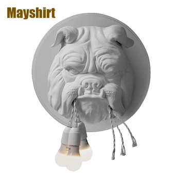 Nordic Rășină Bulldog Led Lampă de Perete Modernă Câine Lumini de Perete pentru Casa Tranșee de Perete Corpuri de Iluminat Dormitor Lampă de Noptieră Loft Decor