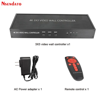 4K 3x3 TV HD Video Wall Controller Ecran Împletit Procesor Splicer 3x2 2x2, 3x1 1x3 2x3 4x2 2x4 Video hd Display Controller