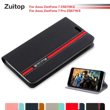 Cowboy din Piele Sac de Telefon Caz Pentru Asus ZenFone 7 ZS670KS Flip case Pentru Asus ZenFone 7 Pro ZS671KS Caz Silicon Moale Capacul din Spate