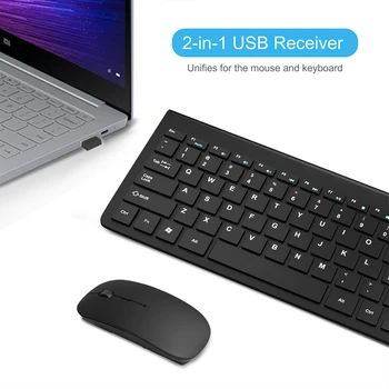 Tastatură fără fir Și Mouse-ul Combo Set 2.4 G Multimedia Keyboard Mouse-ul Pentru Notebook Laptop Mac Desktop PC TV Rechizite de Birou D30