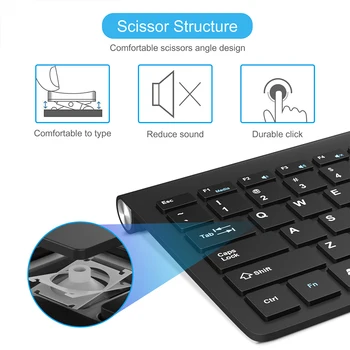 Tastatură fără fir Și Mouse-ul Combo Set 2.4 G Multimedia Keyboard Mouse-ul Pentru Notebook Laptop Mac Desktop PC TV Rechizite de Birou D30