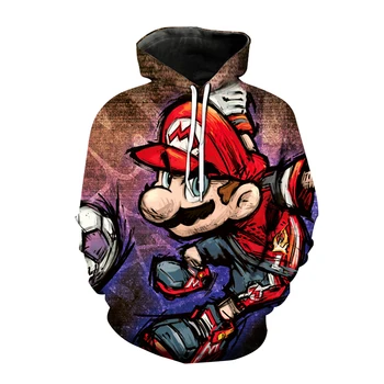 Primăvara și toamna 3d pulover barbati amuzant Mario hanorac de dimensiuni mici fată băiat drăguț pulover hoodie