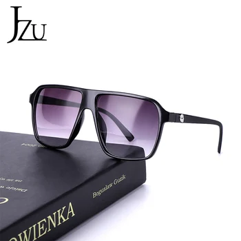 JZU Brand retro Steampunk cadru Pătrat de sex masculin ochelari de Soare Barbati Negru supradimensionat mare moda ochelari de soare pentru Femei ochelari de soare