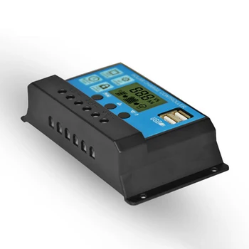 10A/20A/30A Auto Solare Regulator Controler de Încărcare Panoul de Display LCD 12V 24V Timer Setare Port USB Lampa Albastru Regulator Solar