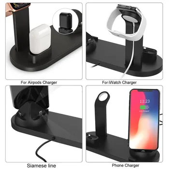 FDGAO Stand de Încărcare Stație de Andocare Pentru Apple Watch Airpods Pro Pentru iPhone 11 pro X XR XS Max 8 7 6S Plus Telefon de Tip C USB Încărcător