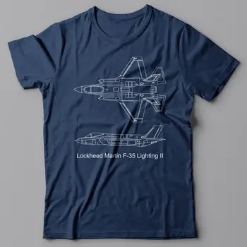 2019 mai Noi Bărbați Militar Clasic T-Shirt - Us Airforce Luptător Jet - Lockheed Martin F-35 F35 Stealthman Casual T-Shirt