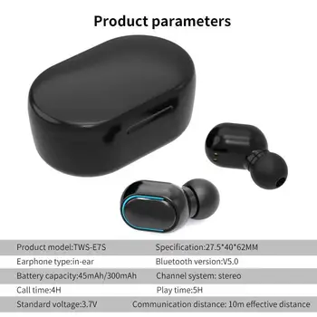 WTS 5.0 Cască Bluetooth E7S BT Wireless Căști Macaron Mat Impermeabil Zgomotului Căști Stereo Căști de Gaming