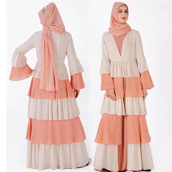 Sifon Abaya Dubai Caftan Hijab Rochie Musulman Malaezia Kimono Cardigan Jilbab-Ul Caftan Abayas Pentru Femei Turco-Islamică Îmbrăcăminte
