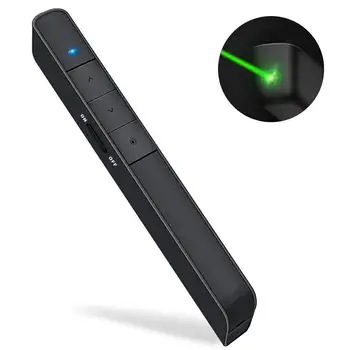 Knorvay N75 Wireless Presenter cu Verde de Lumină Laser Reîncărcabilă PowerPoint Clicker Prezentare Telecomanda cu Laser Pointer