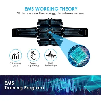 Musculare Electro Stimulator EMS ABS Electrostimulator Abdominale Masaj Electric Formare Aparat Fitness, Aparat Sport Instrumente