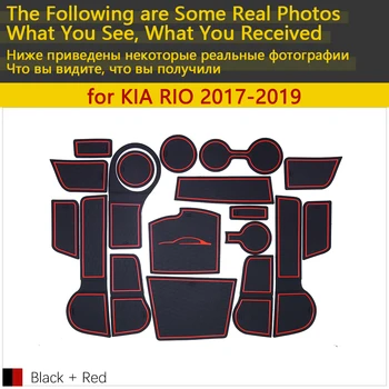Anti-Alunecare de Cauciuc, Cupa de Perna Ușa Groove Mat pentru Kia Rio 4 X-Line RIO 2017 2018 2019 Accesorii Autocolante Auto mat pentru telefon