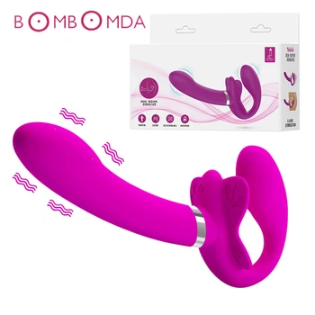 Vibrator portabil de Control de la Distanță Capete Duble Vibrator G-spot Stimulator Clitoris sex Feminin Masturbator Adult Jucarii Sexuale pentru o Femeie Lesbiene