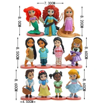 20PcsDisney Printesa Figurine Jucarii Rapunzel Zăpada Cenușăreasa, Albă ca Zăpada Basm Rapunzel Păpuși Decor Copii Cadou