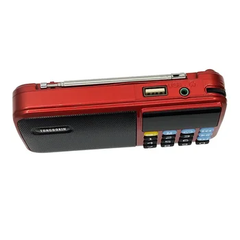 C-803 Portabil Radio FM Speaker Mini Portabil Digital USB TF MP3 Player Lanterna LED-uri de Sprijin 2 Reîncărcabilă 18650 Baterie