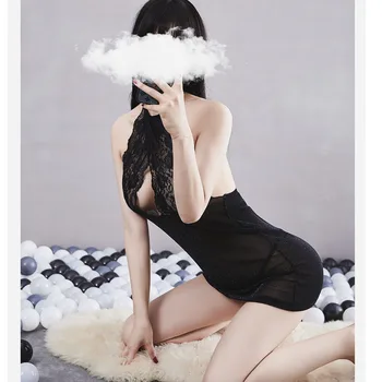 Jimiko Secretar Uniformă Rochie Erotic Lenjerie Sexy Femei din Dantela cu Spatele gol Cămașă de noapte Club Fusta Mini Porno Lenjerie Plus Dimensiunea 3XL