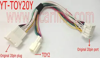 20pin la 6+6 Y mic cablu adaptor pentru Lexus LS430 2001-2006 (YT-TOY20Y)