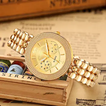 3PCS/Set Ceasuri pentru Femei Brățară de Lux Stras Epocă de Aur Ceas de mână Doamnelor Cuarț Ceas Pentru Femei Cadou de Dragoste Reloj Mujer