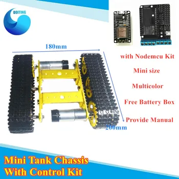 Metal pe Șenile de Tanc Șasiu Auto cu Nodemcu Kit RC WiFi Wireless Controller Kit RC Urmărite Șasiu Auto Robot DIY Jucărie Kit
