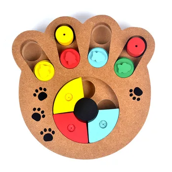 Lemn Câine Jucărie Puzzle Interactive Jucărie pentru Câini Pisici Accesorii Inteligente de Alimente Tratate Vase Mici pentru Câini de talie Mare Companie Os Laba Forma