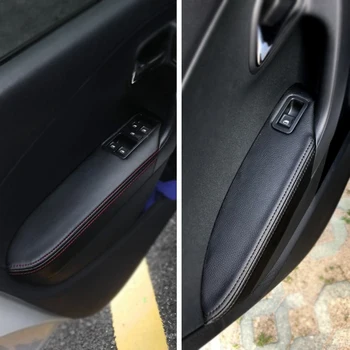 Doar Hatchback Microfibra Interior Piele Mâner Portieră Panou Cotiera Capac de Protecție Pentru VW Polo 2011 2012 2013 2016