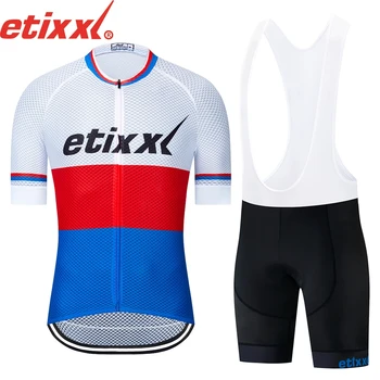 Etixx 2019 Vară de Rapid-Uscat Ciclism Jersey Set MTB Biciclete Rutier Ciclism Îmbrăcăminte Respirabil Biciclete de Munte de Haine de Ciclism Set