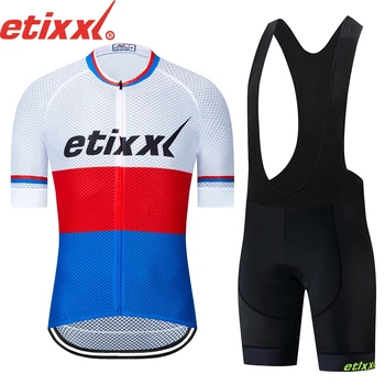 Etixx 2019 Vară de Rapid-Uscat Ciclism Jersey Set MTB Biciclete Rutier Ciclism Îmbrăcăminte Respirabil Biciclete de Munte de Haine de Ciclism Set