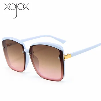 XojoX Pătrat ochelari de Soare Femei de Moda Gradient Shades Ochelari de Soare Vintage de Designer de Brand Mare Rama de Ochelari Doamnelor Oglindă UV400