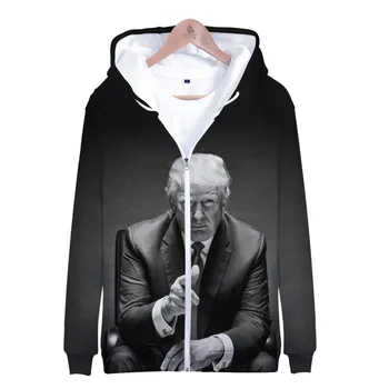Statele UNITE ale americii, președintele Donald Trump 3D Hoodie pentru Bărbați Jachete cu Glugă Haine Casual, cu Fermoar, Jachete de sex Masculin Trening Barbati Îmbrăcăminte Îmbrăcăminte exterioară