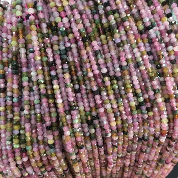 De înaltă Calitate Naturale Turmalina Piatra Margele Mici Micro Fațete Margele Vrac pentru DIY Farmecul Brățară Colier Bijuterii de Luare 2x3mm