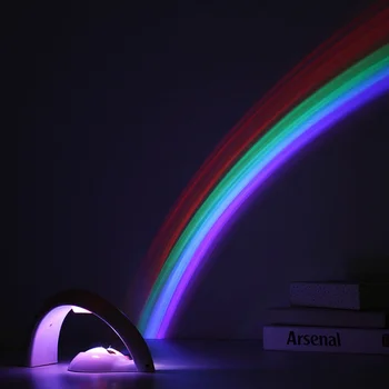 LED-uri Colorate Curcubeu Lampa de Noapte Romantică la Lumina Cerul Curcubeu Proiector Lampa luminaria Acasă, pe masa din dormitor lumină lampă pentru copii cadouri