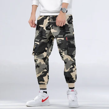 Streetwear Pantaloni Barbati Negru Joggeri Hip Hop Multi-Buzunare pantaloni de Trening de sex Masculin Treninguri Funduri Pantaloni Casual, de Vară 2020
