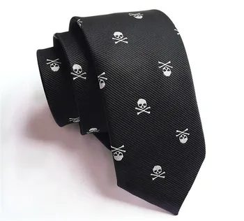 SCST Brand Nou Corbatas Barbati Cravata Noutate Craniu de Imprimare Slim, Cravate Baieti Gravata 6cm Legături slabe Pentru Barbati Cravata Roșie Cadouri A024