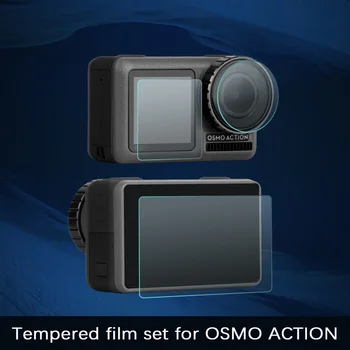 9H 2.5 D Temperat Pahar Ecran Set de Film pentru DJI OSMO ACȚIUNE de Lentilă aparat de Fotografiat Portabile Gimbal Stabilizator Folie de Protectie Accesorii