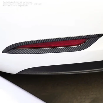 Auto lumina de ceață Spate lampa de Acoperire Cadru autocolant Pentru Tesla model 3 2017-2020 ABS fibra de carbon autocolante Decorative Accesorii Auto