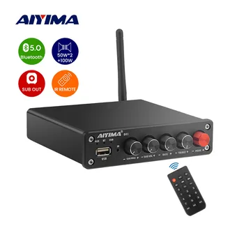 AIYIMA Bluetooth 5.0 Subwoofer Digital, Amplificator de Putere 50Wx2+100W TPA3116 Hifi Stereo 2.1 Sunet Difuzor Amplificator Audio USB Amp