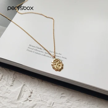 Peri ' sbox de Culoare de Aur Mici Moon Star Cravată Coliere Pandantiv 925 Așchie de formă Ovală Monedă Coliere Coliere Boho Stratificat Cravată