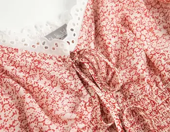 Vintage Elegant Roz Crop Top De Vară Rezervor Topuri Pentru Femei Pătrat Collor De Designer De Scurt Camis