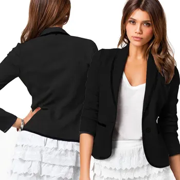 Noul Europene Și Americane plus size 2XL Stil Retro Negru Gri Sacou Femei Palton Scurt pentru Femei Slim Casual de Afaceri Mici Costume