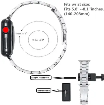 Curea de Metal pentru Apple Watch SE 6 5 4 3 2 44mm 40mm 42mm 38mm Curea din Otel Inoxidabil pentru Apple Watch 6 SE Înlocuire Watchstraps