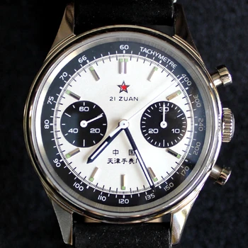 1963 Panda Pilot Chronograph Ceas Barbati 40mm Air Force Safir ST1901 Mână Vântul Mecanice Ceas de mână Retro Ceas Reloj Hombre