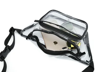 Clar PVC transparent borseta de înaltă calitate, robust din PVC sac de talie disponibile pentru personalizat