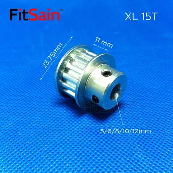 FitSain-XL 15T Lățimea de 10 mm, din aliaj de aluminiu fulia de demultiplicare mașina sincronă roata centru gaura 5mm/6mm/8mm