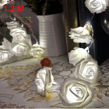 Ne-a CONDUS Floare Trandafir Lumina Șir de Lumini de Crăciun Vacanță Romantică de Ziua Îndrăgostiților de Anul Nou Decorare pentru Casa Ornamente TE889