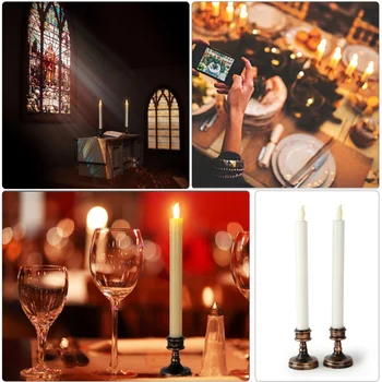 A CONDUS fără flacără Fereastra Lumânări Pâlpâitoare Baterii de Fildeș Lumanari Cu suporturi Pentru Dinnering Petrecere de Nunta de Decorare