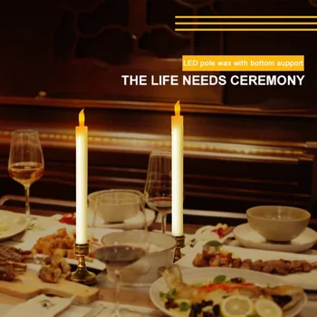 A CONDUS fără flacără Fereastra Lumânări Pâlpâitoare Baterii de Fildeș Lumanari Cu suporturi Pentru Dinnering Petrecere de Nunta de Decorare