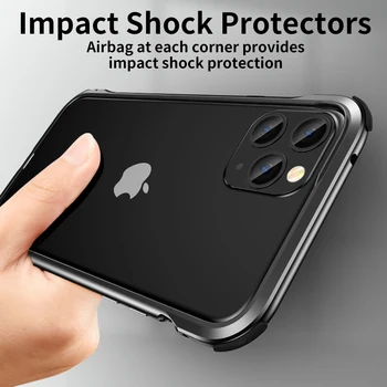 Rezistent la șocuri Metal Bara de Telefon Caz Pentru iPhone 12 11 Pro MAX SE 2020 XS XR 7 8 Plus Cadru din Aluminiu de Lux 3D Capac de Protecție