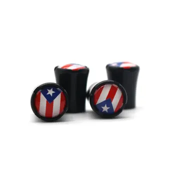 4 Buc/Set Aliaj de Zinc Puerto Rico Drapelul Național Cauciucuri Valve Stem Capac Cauciuc Roata Tija Supapa de Aer Capace pentru Masini Auto