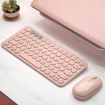 Bluetooth Tăcut Mini Tastatură de Gaming Mouse Combo Rotund Buton Magic Wireless Mouse Tastatura Kit Pentru iPad, iPhone Telefon Laptop HP